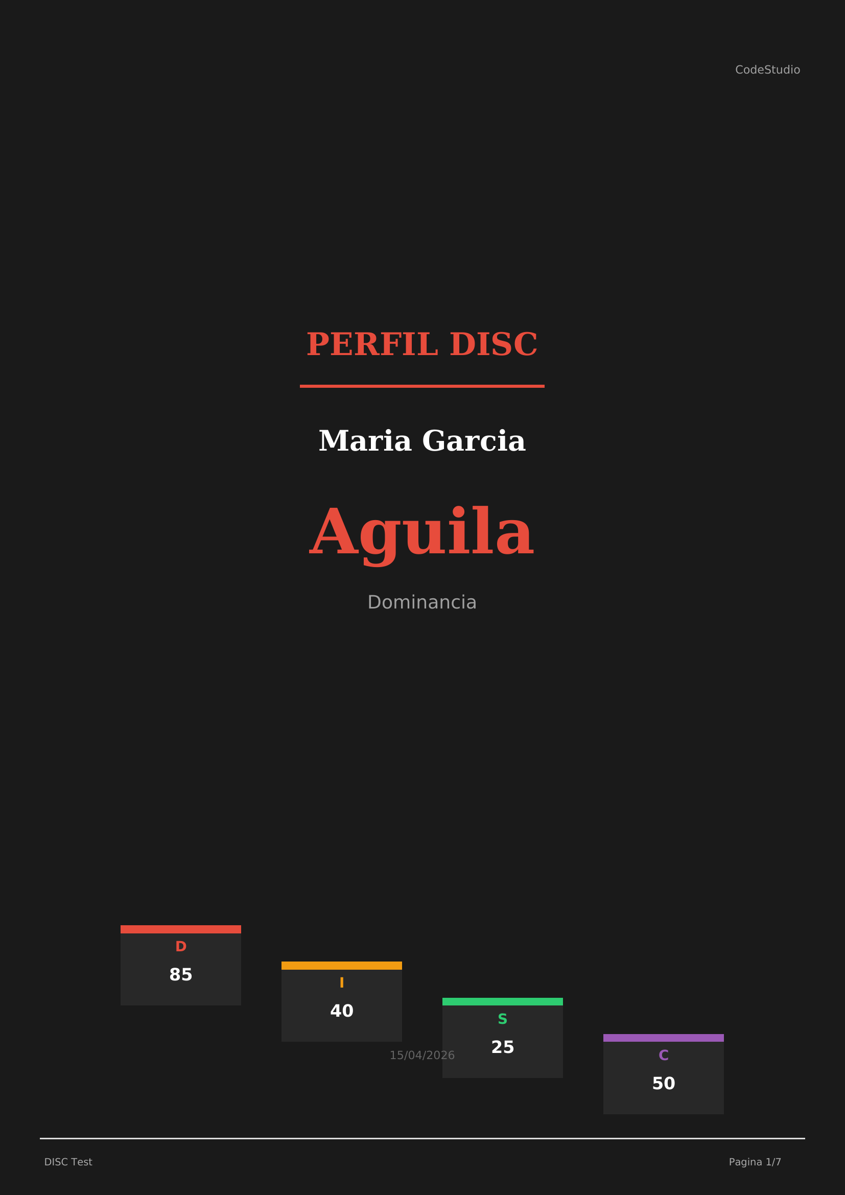 Portada del reporte DISC